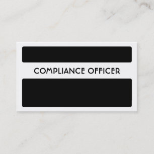 Geschäftskarten für Schwarz-weiße Compliance Offiz Visitenkarte