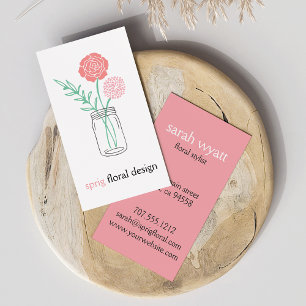 Geschäftskarten mit botanischem Mason-Glas-Motiv Visitenkarte