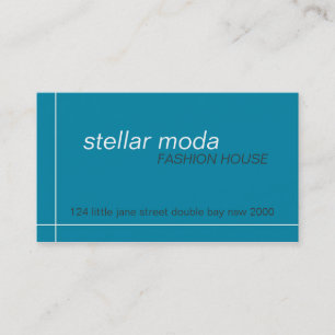 Geschäftskarten > Sternmoda [aquamarin+Holzkohle] Visitenkarte