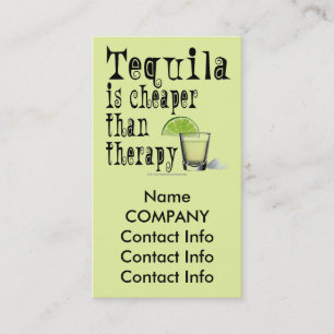 GESCHÄFTSKARTEN - TEQUILA IST KREATIV ALS THERAPIE VISITENKARTE