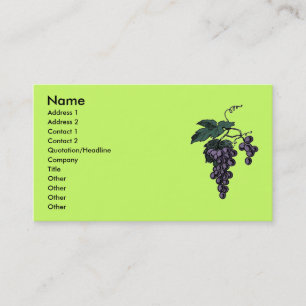 Geschäftskarten von Grape Vines Visitenkarte