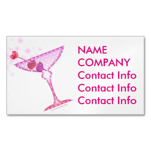 GESCHÄFTSKARTENMAGNETE - PINK MARTINI MAGNETISCHE VISITENKARTE