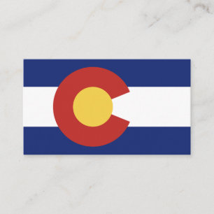 Geschäftskartenschablone der Colorado-Staatsflagg Visitenkarte