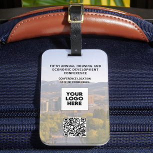 Geschäftskonferenz Ihr Foto-Logo-QR-Code Gepäckanhänger