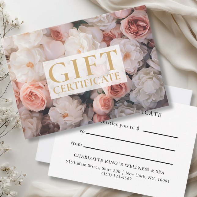 GESCHÄFTSKONTROLLBESCHEINIGUNG | Modern | Floral | (CUSTOM GIFT CERTIFICATE  | Floral |)