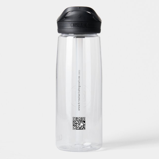 Geschäftslogo Benutzerdefinierter QR-Code Website- Trinkflasche (Rückseite)