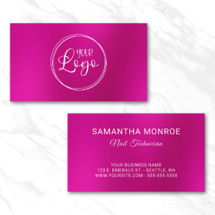 Geschäftslogo Berry Hot Pink Ombre Blur Visitenkarte