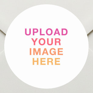 Geschäftslogo Bild Weiß Runder Aufkleber