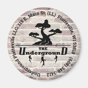Geschäftslogo Dampfen Rauch Hintergrund Magnet