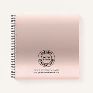 Geschäftslogo Elegant Minimalistisch Benutzerdefin Notizbuch