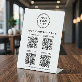 Geschäftslogo Erstellen Sie Ihre 4 QR-Codes Sockelschild