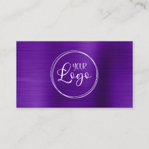 Geschäftslogo Faux Violett Lila Ombre Folie Visitenkarte