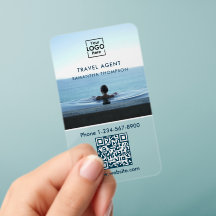 Geschäftslogo-Foto-QR-Code Modern Blau