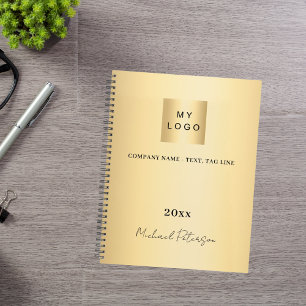 Geschäftslogo Gold elegantes Namensschriftzug 2027 Planer