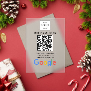 Geschäftslogo Google Bewertungen Website-Scan Acryleinladungen