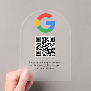 Geschäftslogo Google Bewertungen Website-Scan Acryleinladungen