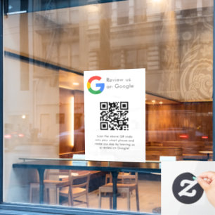 Geschäftslogo Google Bewertungen Website-Scan Fensteraufkleber
