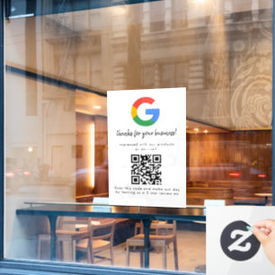 Geschäftslogo Google Bewertungen Website-Scan Fensteraufkleber