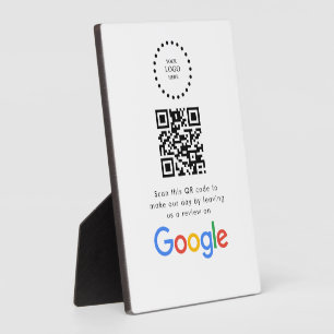 Geschäftslogo Google Bewertungen Website-Scan Fotoplatte