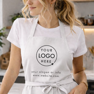 Geschäftslogo   Grau Professionell Minimal Mitarbe Schürze