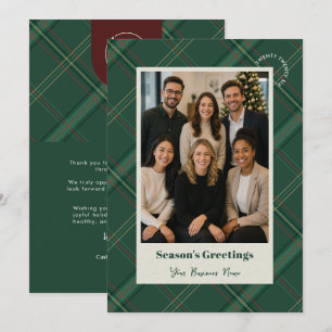 Geschäftslogo Grün Kariert Weihnachten Firmenfoto