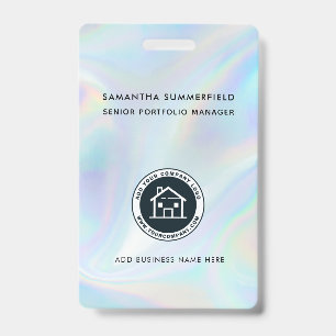 Geschäftslogo Holografische ID Firmenmitarbeiter Ausweis