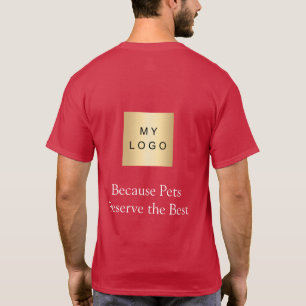 Geschäftslogo Hundespaziergang-Mitarbeiter Arbeits T-Shirt