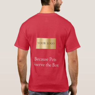 Geschäftslogo Hundespaziergang-Mitarbeiter Arbeits T-Shirt