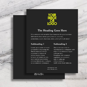 Geschäftslogo Minimal Elegant QR-Code Schwarz Flyer