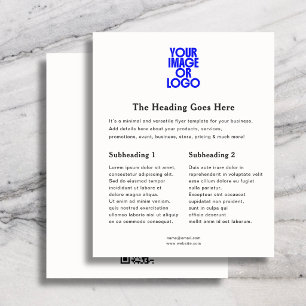 Geschäftslogo Minimal Elegant QR-Code Weiß Flyer