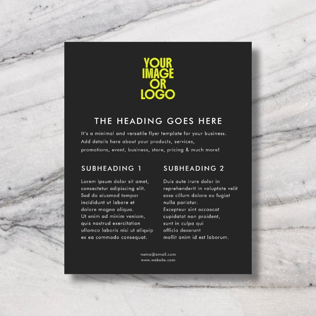 Geschäftslogo Minimal Modern QR-Code Schwarz Flyer (Von Creator hochgeladen)