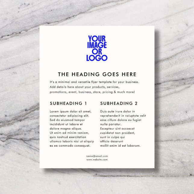 Geschäftslogo Minimal Modern QR-Code Weiß Flyer (Von Creator hochgeladen)