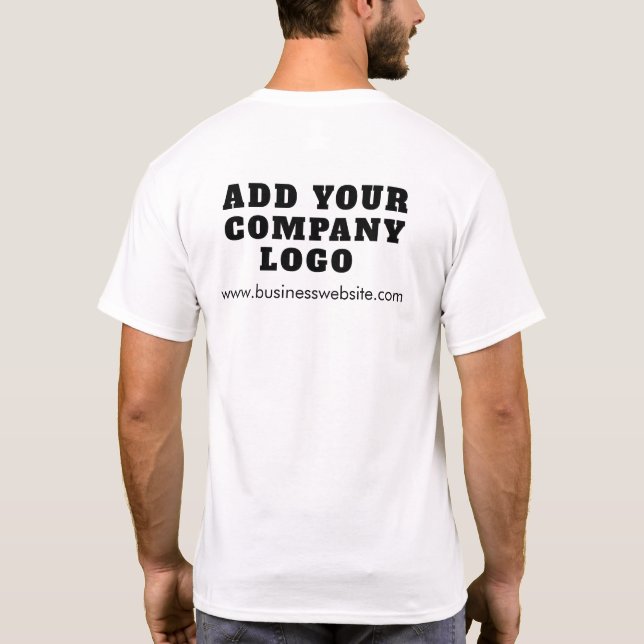 Geschäftslogo Mitarbeiter Event Matching Custom T-Shirt (Rückseite)