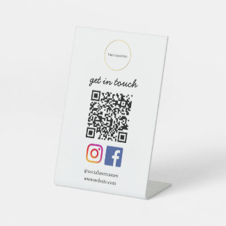 Geschäftslogo | Moderne QR-Code-Vorlage Sockelschild