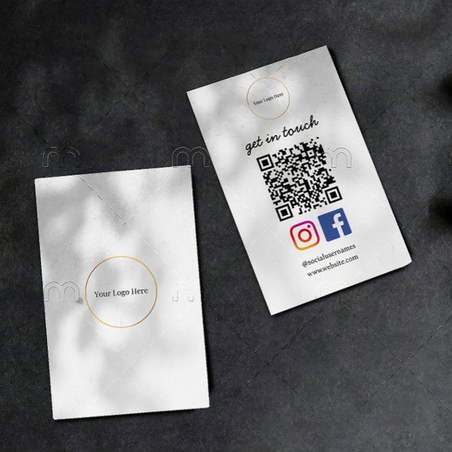 Geschäftslogo | Moderner QR-Code-Sozialtemplate Visitenkarte (Von Creator hochgeladen)