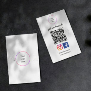 Geschäftslogo Modernes QR-Code-Sozialtemplate Visitenkarte