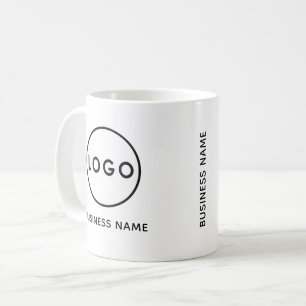Geschäftslogo Name Marke Weiße Kaffeetasse