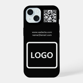 Geschäftslogo QR-Code Branding Einfache iPhone-Hül iPhone 15 Hülle