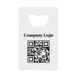 Geschäftslogo QR-Code Firmenkreditkartendesign Geldbeutel Flaschenöffner