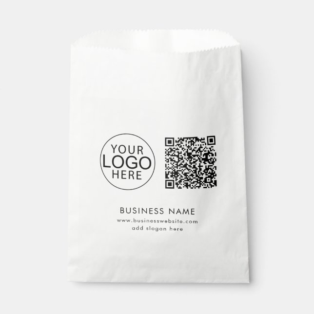Geschäftslogo QR-Code Firmenveranstaltung Geschenktütchen (Vorderseite)
