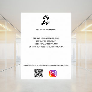Geschäftslogo QR-Code Instagram benutzerdefinierte Poster