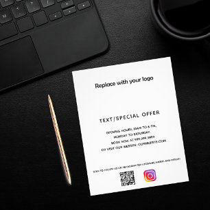 Geschäftslogo QR-Code Instagram-Werbung Flyer