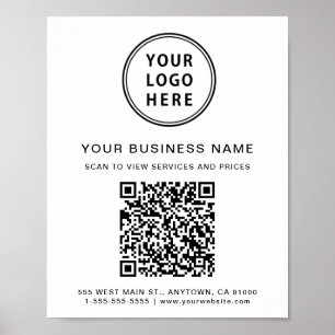 Geschäftslogo QR-Code Poster