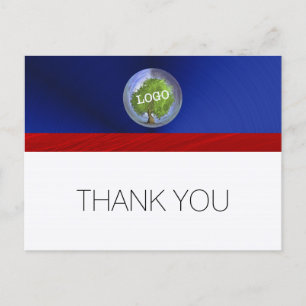 Geschäftslogo Red White Blue Vielen Dank Postkarte