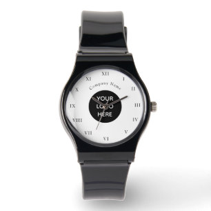 Geschäftslogo Schwarz Professionelle Unternehmensu Armbanduhr