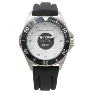 Geschäftslogo Schwarz Professionelle Unternehmensu Armbanduhr