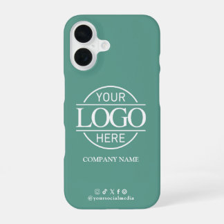 Geschäftslogo & Social Media Türkisförderung iPhone 16 Hülle