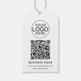 Geschäftslogo und QR-Code individuell anpassbar Geschenkanhänger