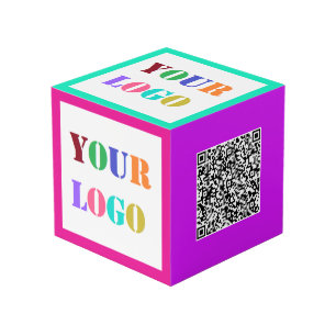 Geschäftslogo und QR-Code Werbe-Würfel Beispiel Würfel