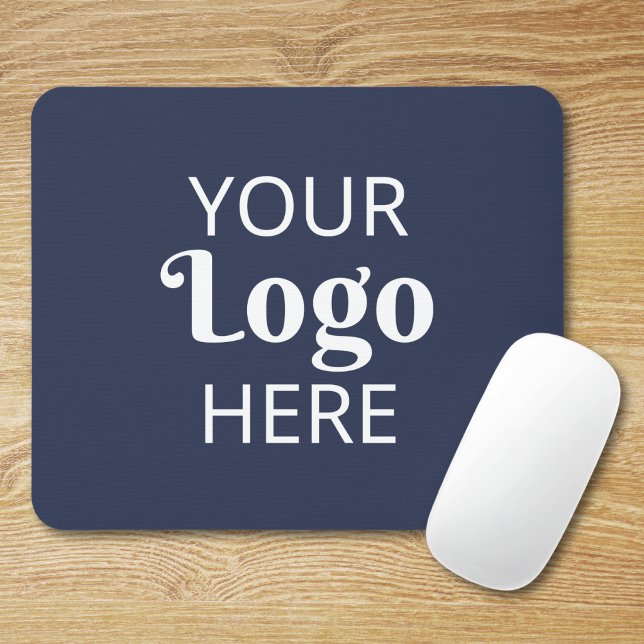 Geschäftslogo Unternehmensmarke Blau Mousepad (Von Creator hochgeladen)